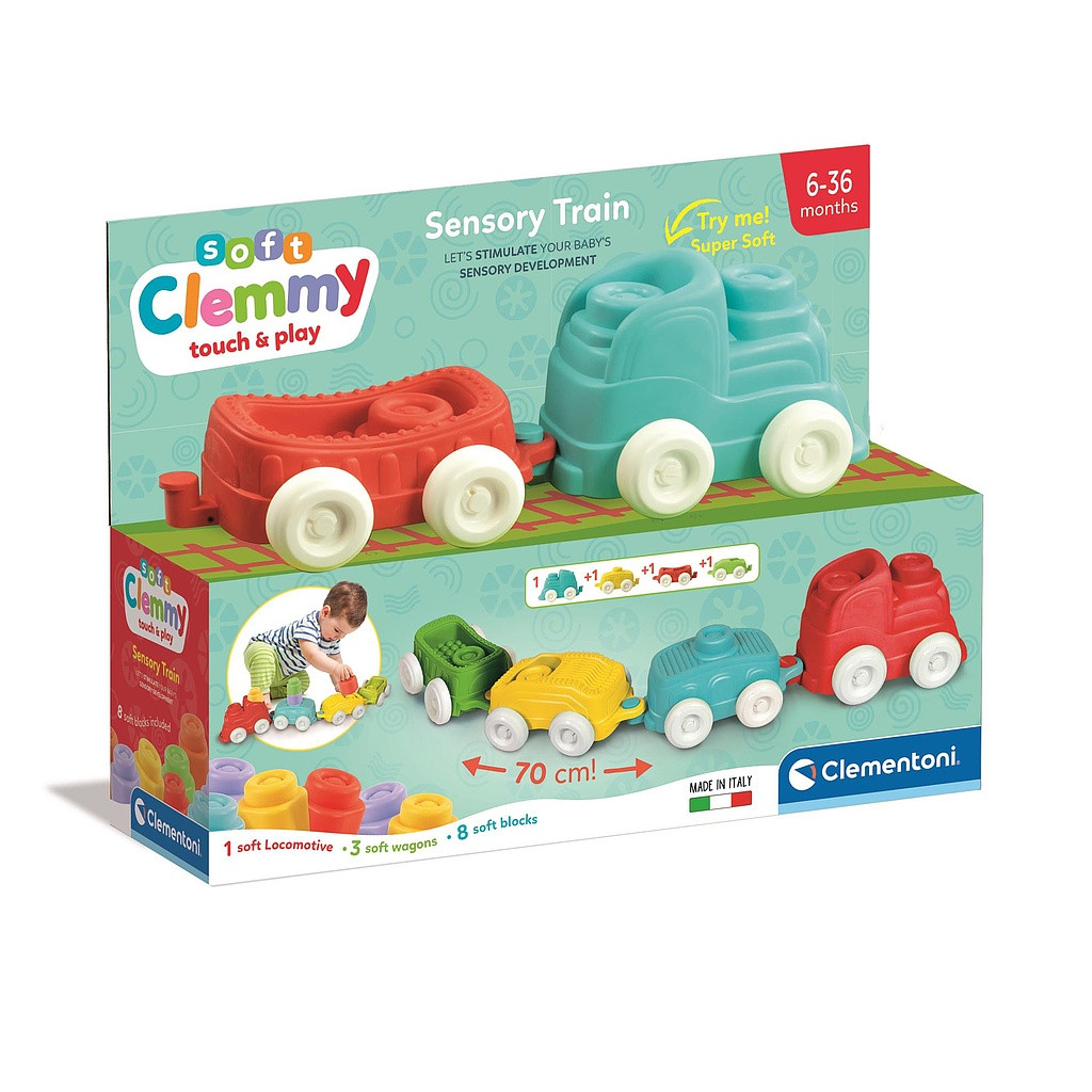 Colour Clemmy sensoriskt utvecklande tåg från Clementoni