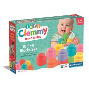 Colour Clemmy 10-delars mjukt byggset Clementoni