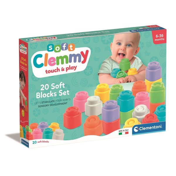 Colour Clemmy mjukt byggset 20 delar Clementoni