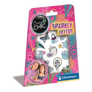 Crazy Chic glittrande tatuering Clementoni