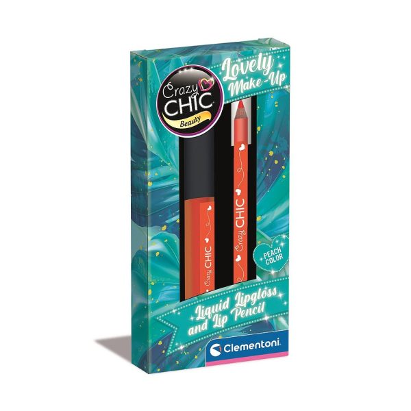 Crazy Chic Peach läppglans och läpppenna Clementoni