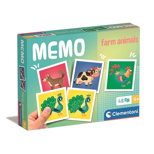 Animals Farm memoryspel med 48 bitar från Clementoni