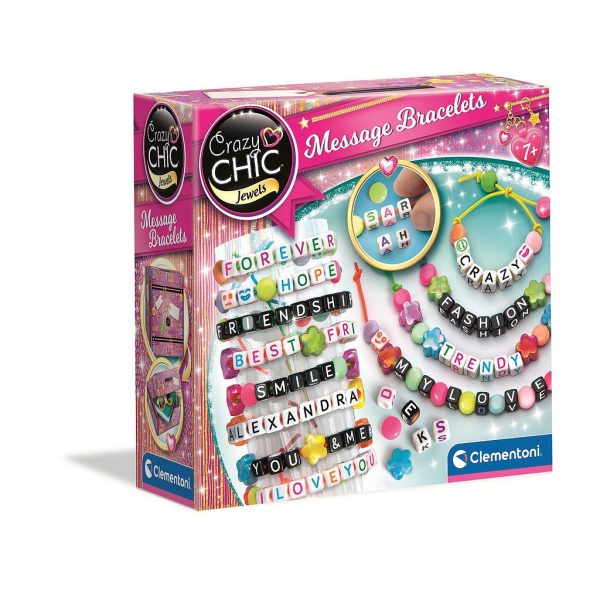 Crazy Chic Message kreativt armbandstillverkningsset Clementoni