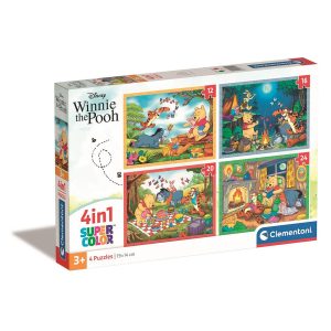 Disney Winnie the Pooh Fun Days Forever 4-i-1 pussel Clementoni