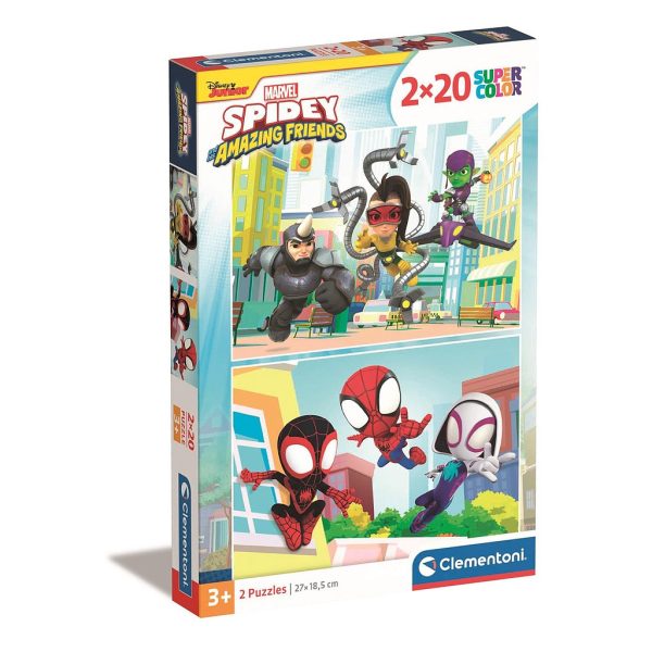 Spindelmannen Spidey 2x20 bitars pussel Clementoni