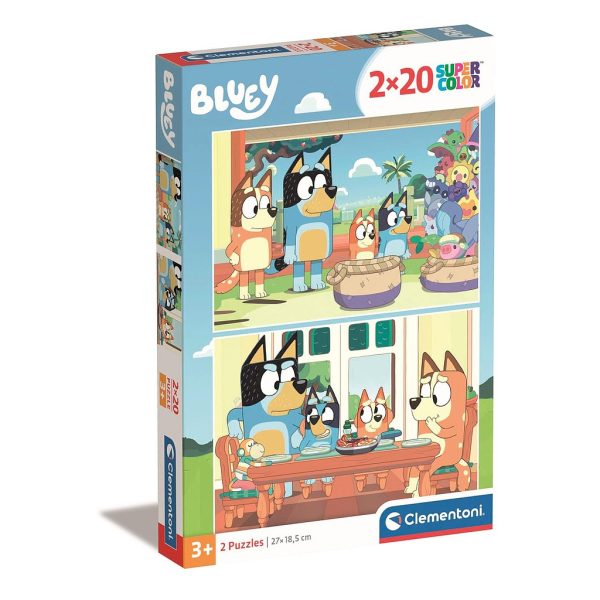 Bluey Family Time 2x20 bitars pussel Clementoni