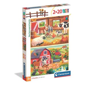 Farm Family 2x20 bitars pussel Clementoni