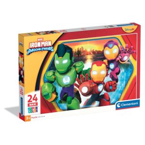 Avengers Hero Squad Iron Man och Super Team 24-bitars maxi-pussel Clementoni