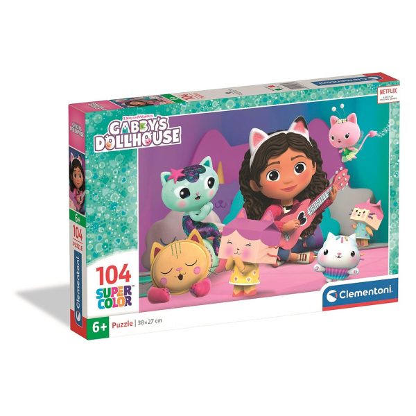 Gabbys Dockskåp 104-bitars pussel Clementoni 38x27 cm