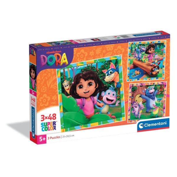 Dora Utforskaren Jungle Quest Clementoni 3x48 bitars pussel