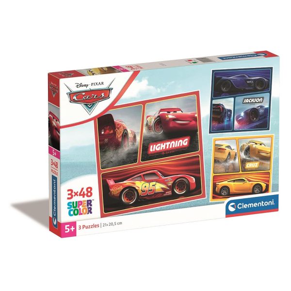Disney Bilar pussel 3x48 bitar Clementoni