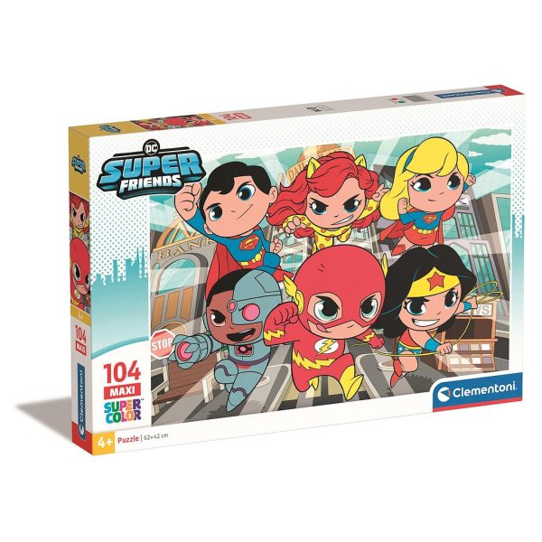 Justice League DC Super Hero Maxi Pussel 104 bitar – Clementoni