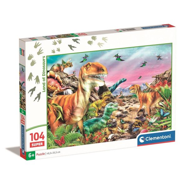 Dinosaur Land 104-bitars pussel från Clementoni
