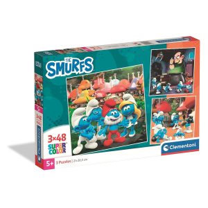 Smurfarna 3x48 bitars pussel Clementoni