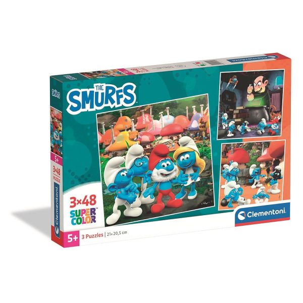 Smurfarna 3x48 bitars pussel Clementoni