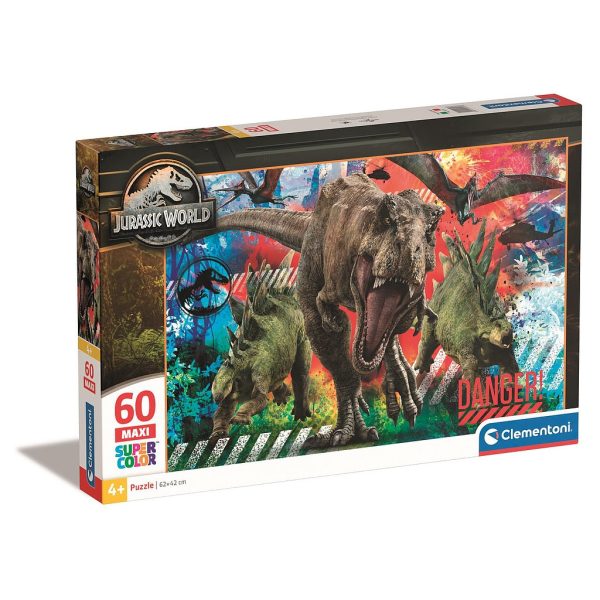 Dinosaur Danger 60 bitars maxi-pussel Clementoni