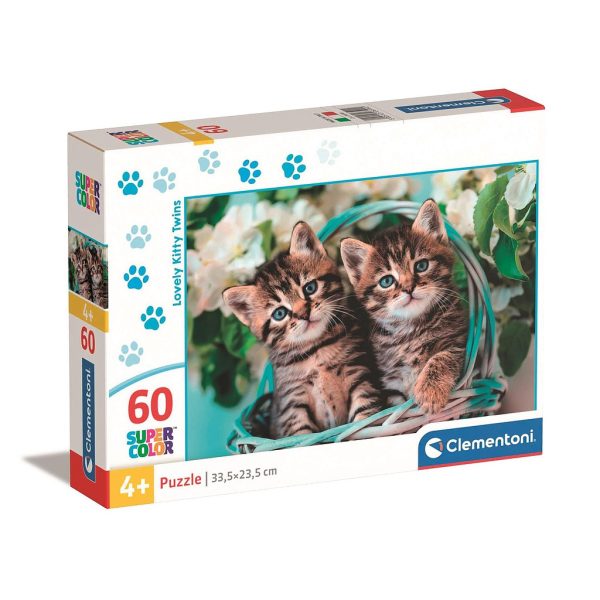 Katter Lovely Twins pussel 60 bitar från Clementoni