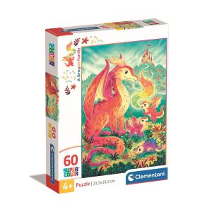 Dragon Family pussel med 60 bitar från Clementoni