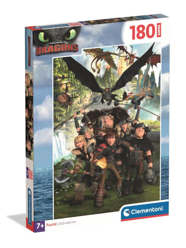 How To Train Your Dragon Riders pussel 180 bitar Clementoni