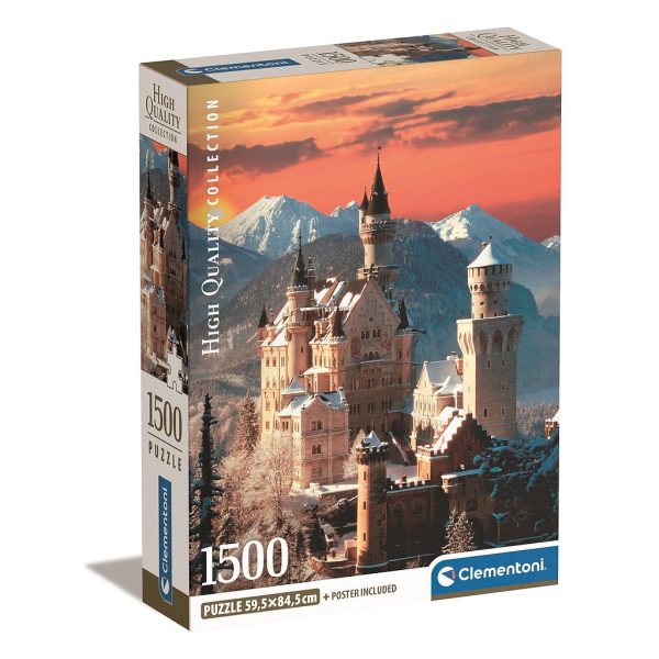 Cities Neuschwantein Tyskland 1500-bitars kompakt pussel Clementoni