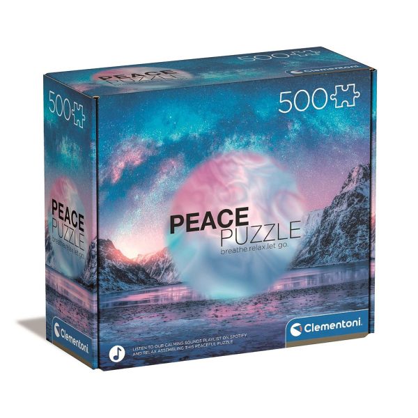Colour Light Blue Peace Peaceful Light Blue Mountain 500 bitars Clementoni pussel