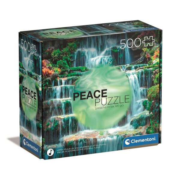 Colour Flow Waterfall 500 bitars Peace pussel Clementoni