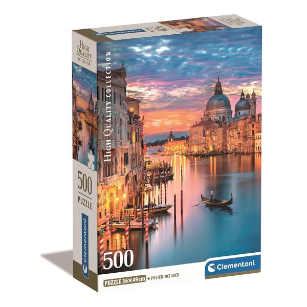 Cities Lighting Venedig pussel 500 bitar Clementoni