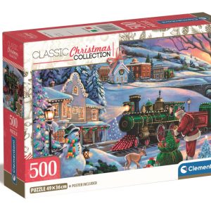 Christmas Train 500-bitars kompakt pussel Clementoni