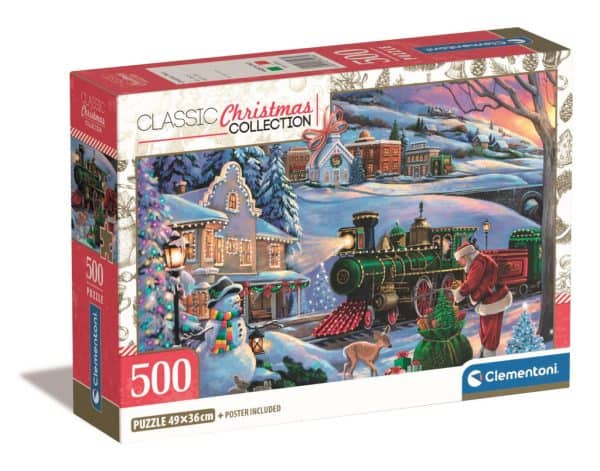 Christmas Train 500-bitars kompakt pussel Clementoni