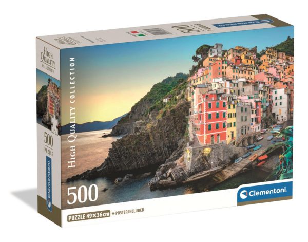 Cities Riomaggiore Italien 500-bitars kompakt pussel Clementoni