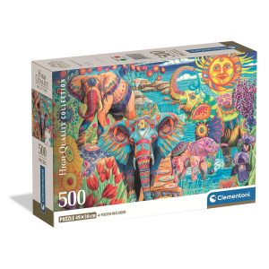 Animals Carnival Elephant 500-bitars kompakt pussel Clementoni