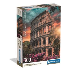 Cities Colosseum Rome 500-bitars kompakt pussel Clementoni