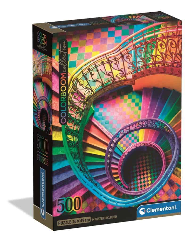 Colour Curly Tails Colorboom Trappsteg 500-bitars kompakt pussel från Clementoni