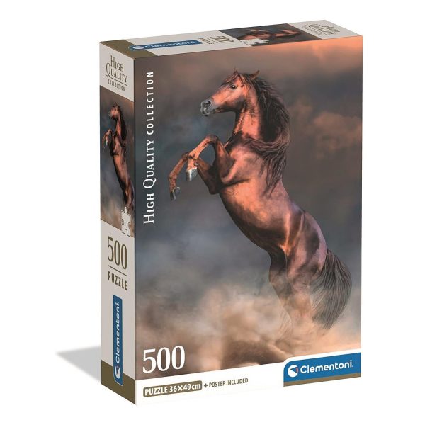 Häst Wild Stallion 500 bitars kompakt pussel Clementoni