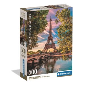 Cities längs Seine Paris 500 bitars kompakt pussel Clementoni