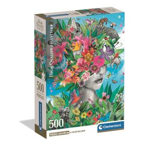 Colour Head i Jungle Blooming Thoughts 500-bitars kompakt pussel Clementoni