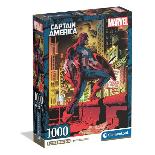 Avengers Captain America 1000-bitars kompakt pussel Clementoni