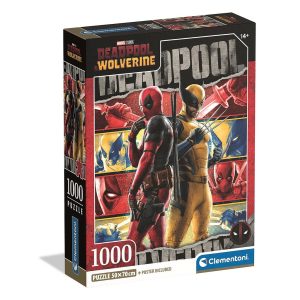 Deadpool Wolverine 1000-bitars kompakt pussel Clementoni