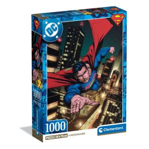 Superman Night 1000-bitars kompakt pussel Clementoni