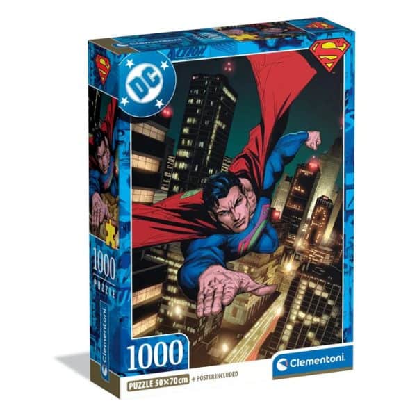 Superman Night 1000-bitars kompakt pussel Clementoni