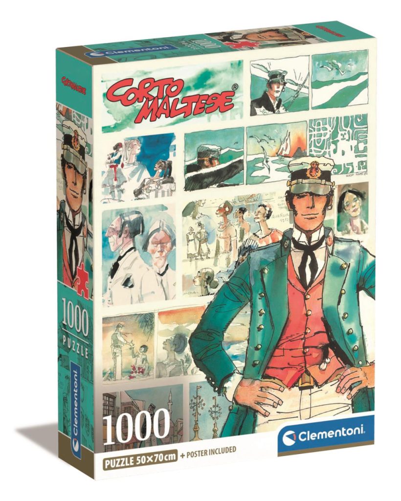 Anime Watercolors of Time Corto Maltese 1000-bitars kompakt pussel Clementoni