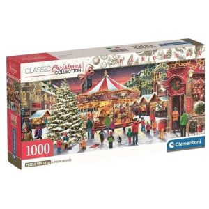 Christmas Village i Falu 1000-bitars panorama pussel Clementoni