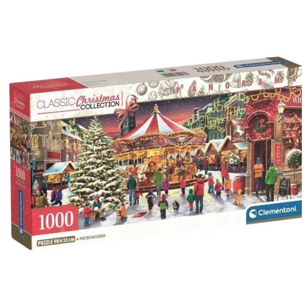 Christmas Village 1000-bitars panorama pussel Clementoni