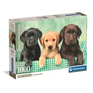 Animals Three Labs Hund 1000-bitars pussel Clementoni