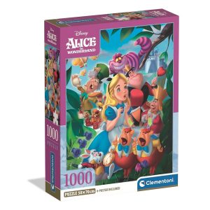 Disney Classics Disney Alice i Underlandet 1000-bitars kompakt pussel Clementoni