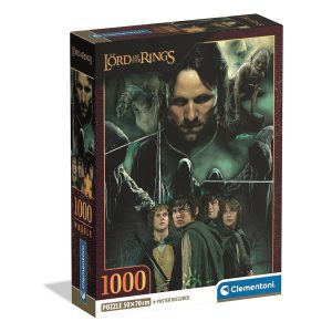 The Lord of the Rings Aragorn & Hobbits 1000-bitars kompakt pussel Clementoni