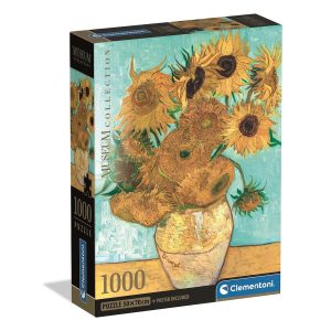 Art Solrosor 1000-bitars kompakt pussel Clementoni