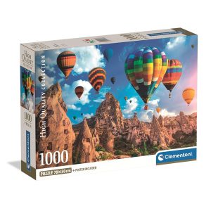 Cities Balloons i Kappadokien Turkiet 1000-bitars pussel Clementoni