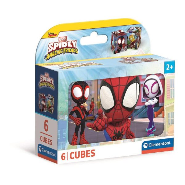 Spindelmannen Spidey Kubpussel 6-delar Clementoni 12x8 cm