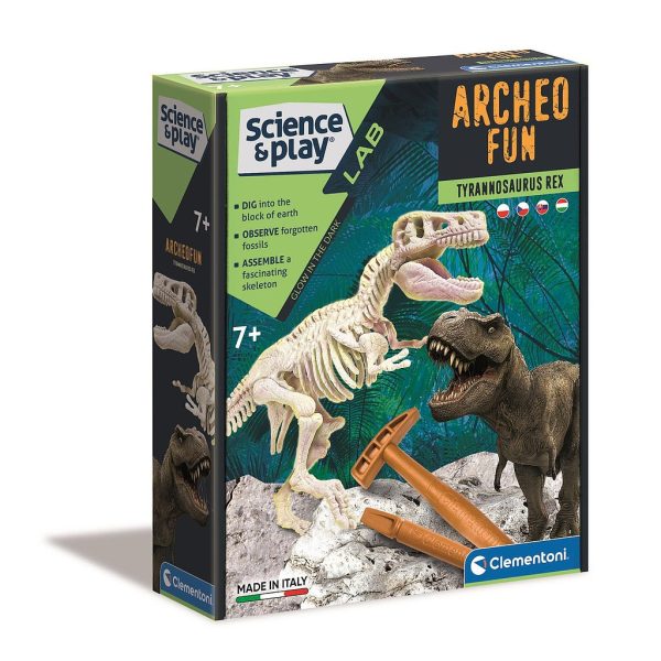 Dinosaur Archeo Fun Lysande Arkeologiskt Set Clementoni
